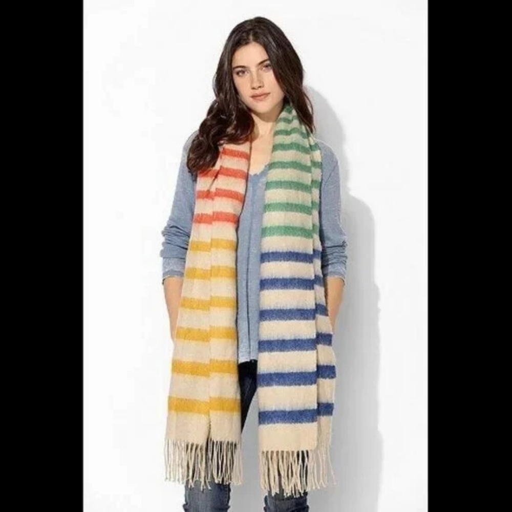 Urban Outfitters Striped Multicolor Scarf BDG